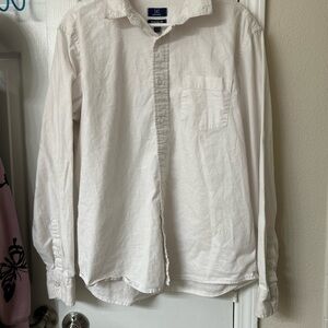 George White Long-Sleeve Casual Button-Down Shirt